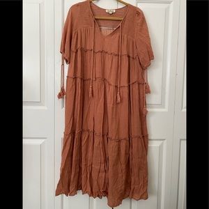 Listicle Boho long dress size Large